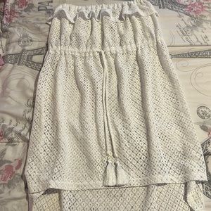 All white swimsuit cover up